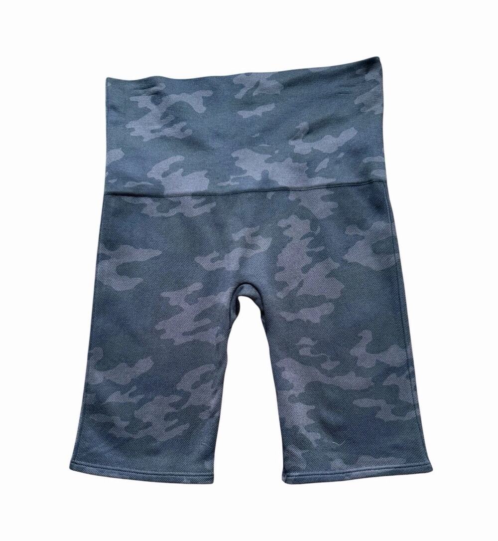 SPANX Camo High Rise Bike Shorts Womens Small Compression Shaping Active NWOT